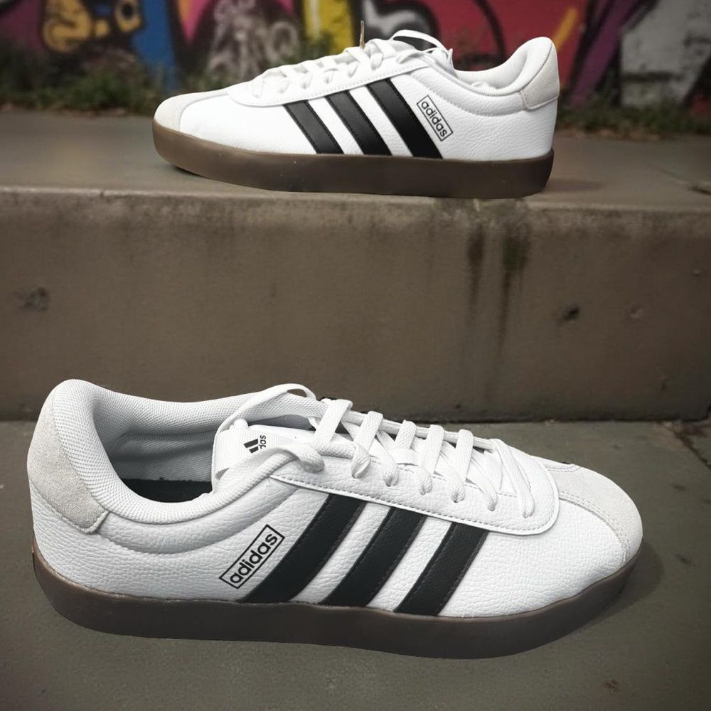 Adidas VL Court 3.0 Sneakers Men's 11.5 White Black BNIB Skate Shoes